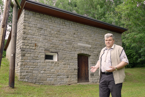 Dieter Schwarzl beim Hochbehälter Sonnenweg