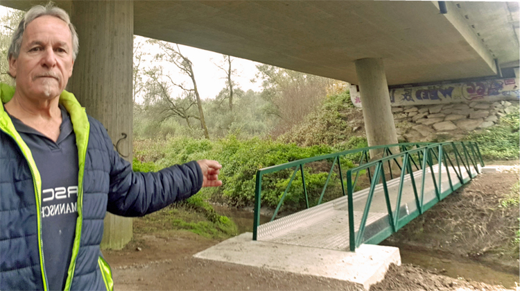 Neue Riederbachbrücke lädt zum Wandern ein. Neue Riederbachbrücke lädt zum Wandern ein.