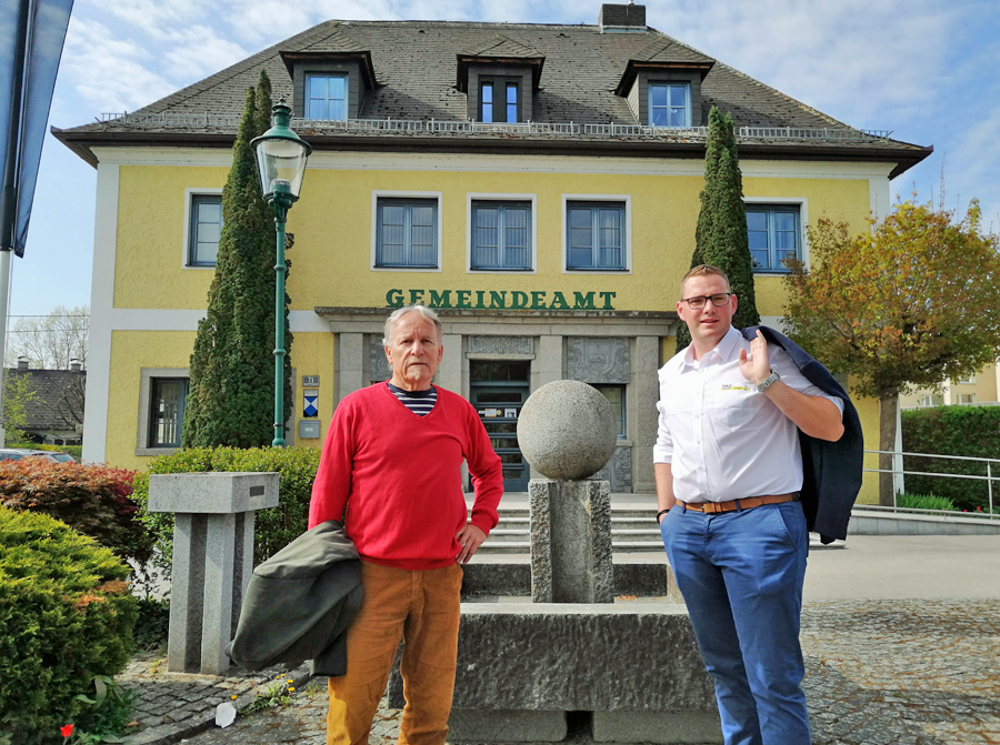 Bürgermeisterkanditat Christoph Schmalzer und PRO-Obmann Friedl Stütz Bürgermeisterkanditat Christoph Schmalzer und PRO-Obmann Friedl Stütz